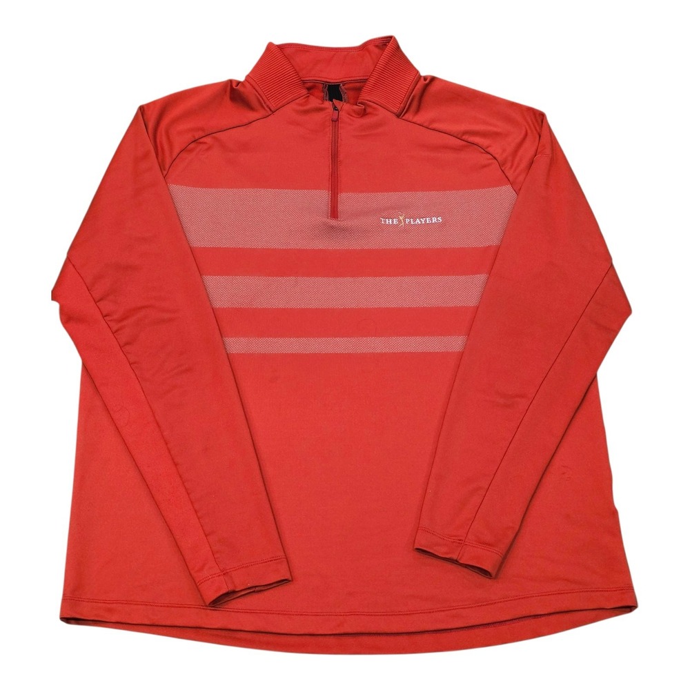 Nike THE PLAYERS Golf Dri-FIT 1/4 Zip Pullover Mens XL Red BV0390-609